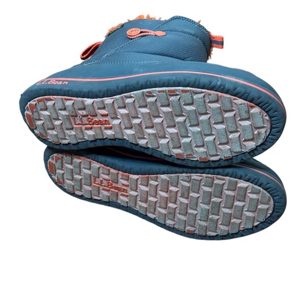L.L.Bean Kids Ultralight Winter Boot Gray/Orange Size 6 - Picture 6 of 6